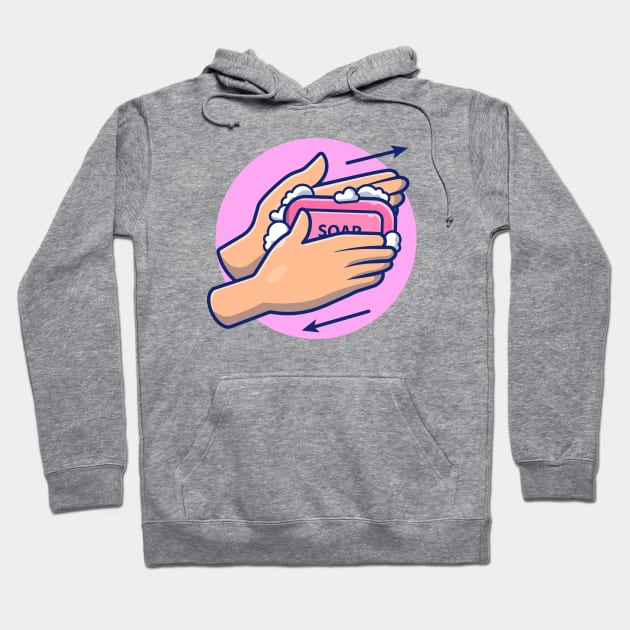 Washing hand cartoon 9 Hoodie by Catalyst Labs